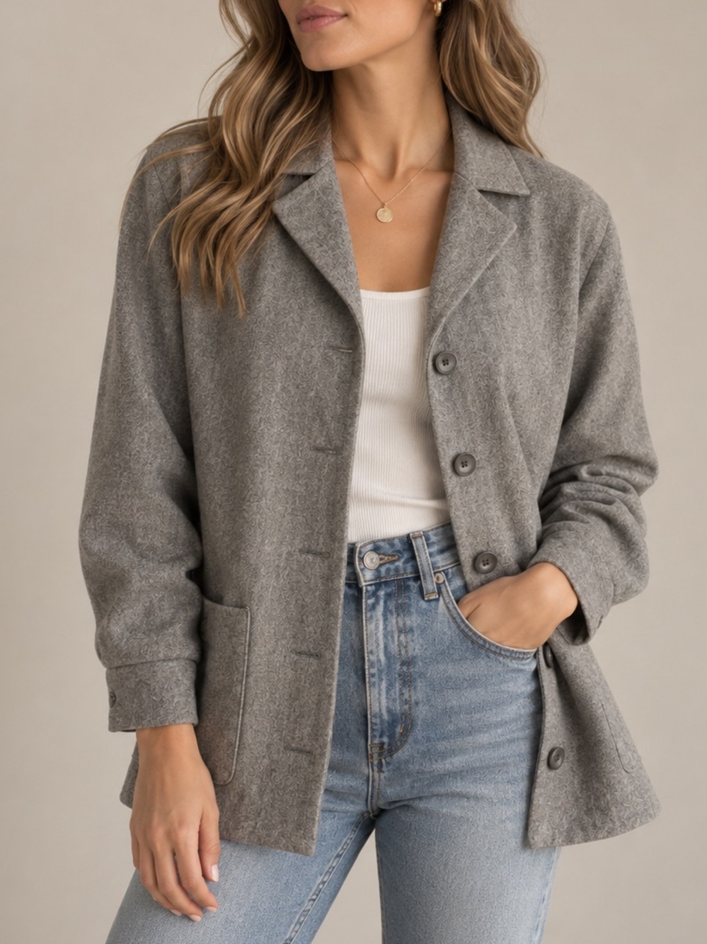 Alfred Dunner Oversized Blazer Size 8